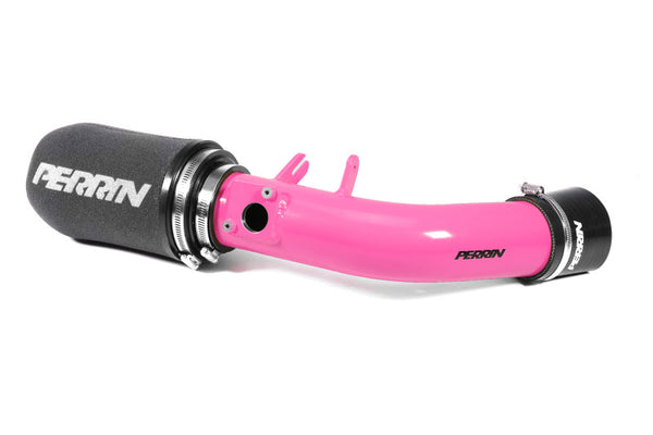 Perrin 08-14 WRX / 08-15 STI Cold Air Intake - Hyper Pink - PSP-INT-322HP for 2008-2015 Subaru WRX STI - front view