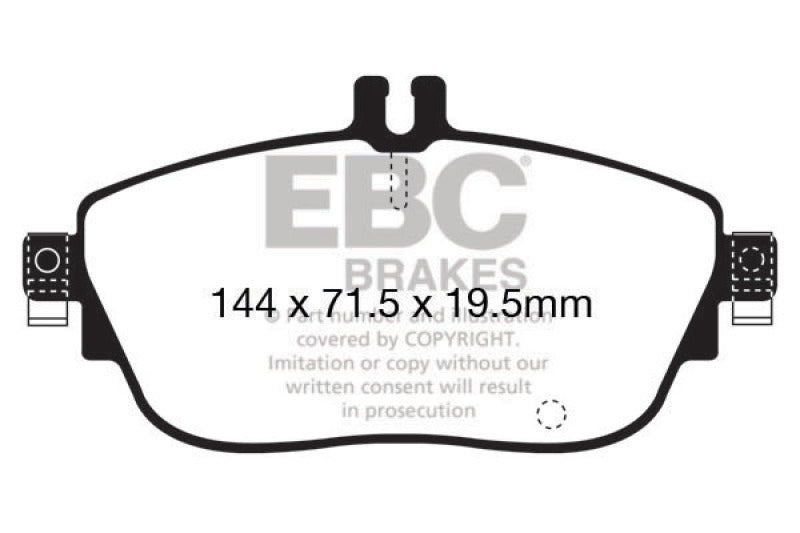 EBC 13+ Mercedes-Benz CLA250 2.0 Turbo Ultimax2 Front Brake Pads - UD1694