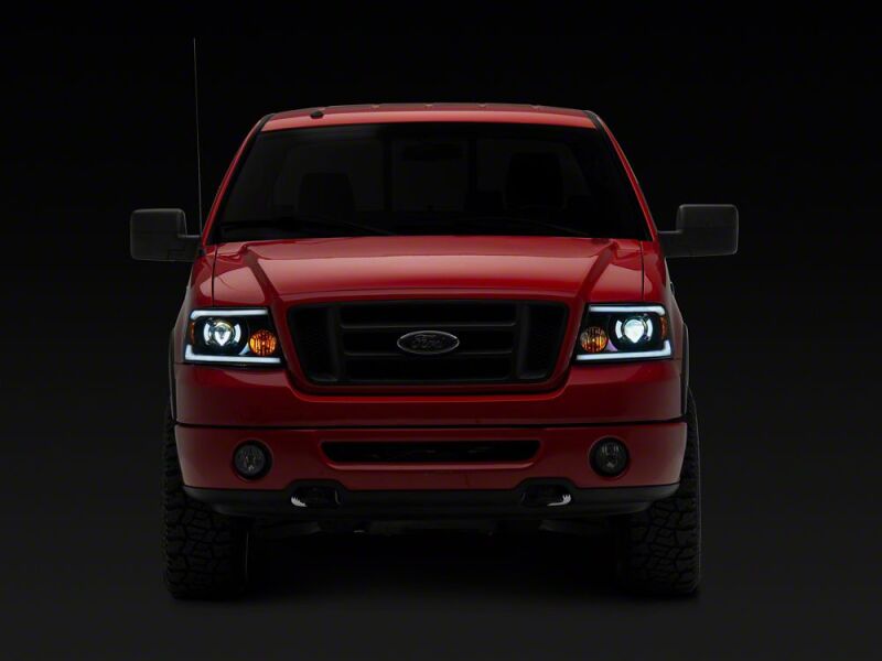 Raxiom 04-08 Ford F-150 Axial Series LED Proj Headlights/Seq LED Bar- Black- Clear Lens - T566366 - close-up view 6