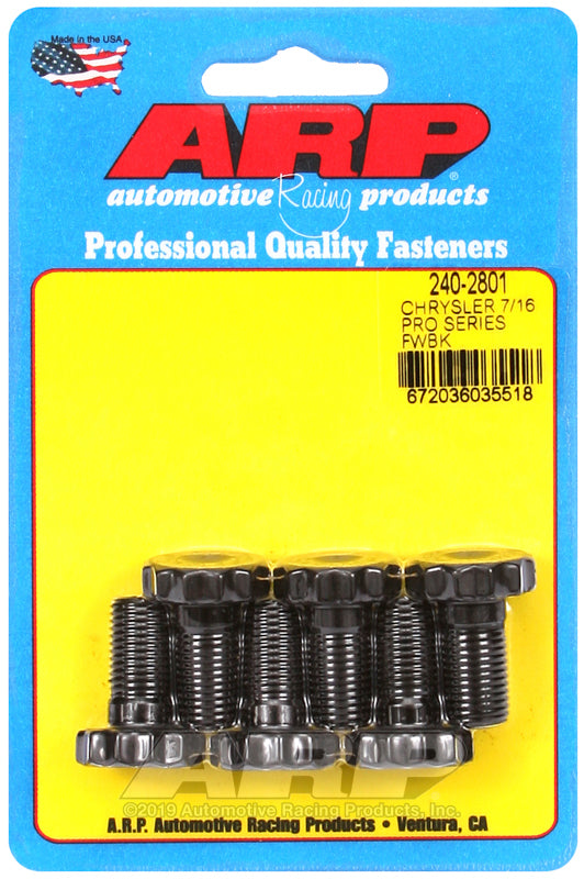 ARP Chrysler 7/16in x 20 - .875in Length Pro Series Flywheel Bolt Kit - 240-2801