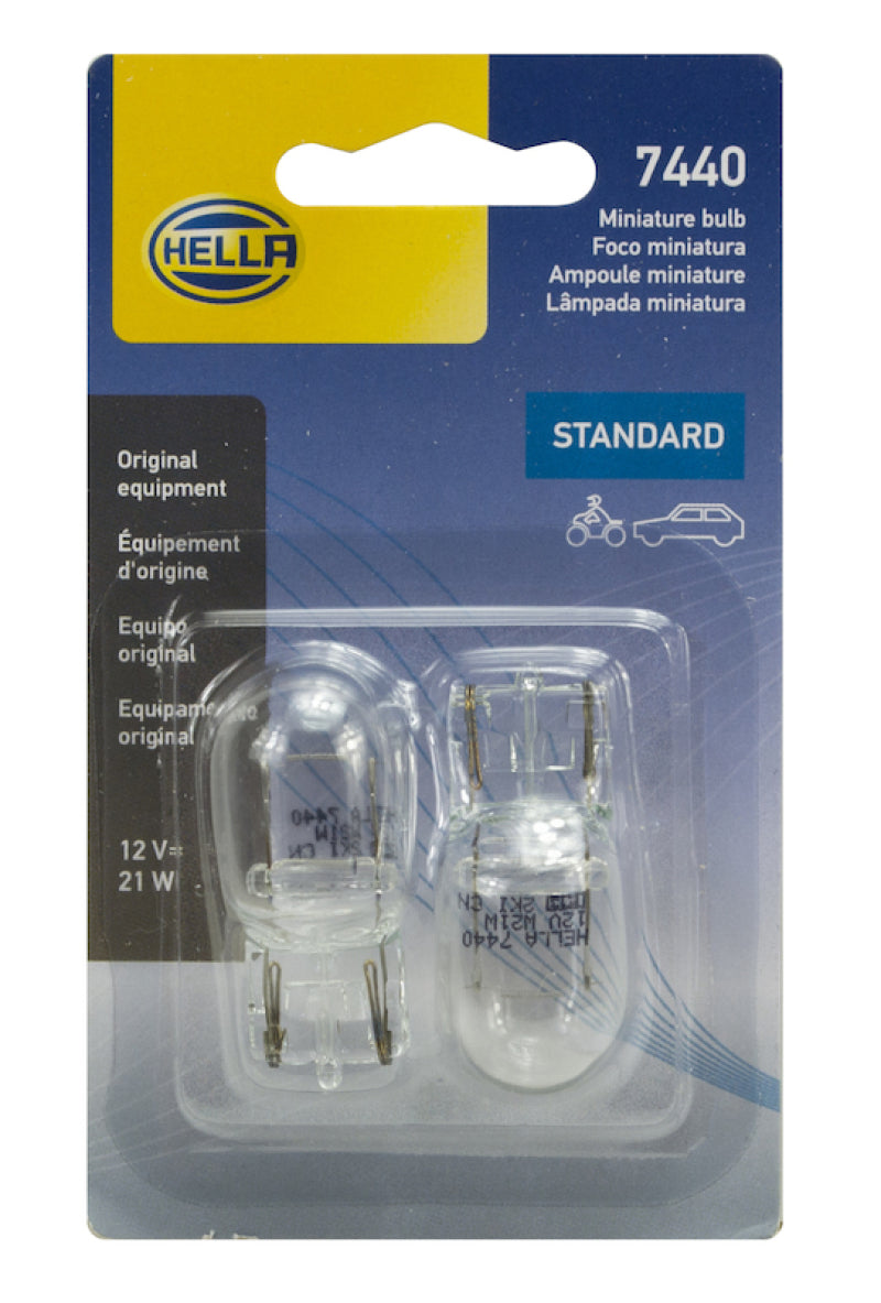 Hella Bulb 7440 12V 21W W3X16D T65 (2) - 7440TB