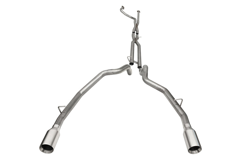 Corsa 2021-2024 Dodge Ram TRX Crew Cab Baja Catback Exhaust Dual Rear Satin Tip - 21190