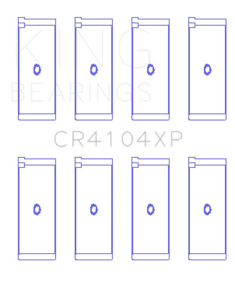 King Audi/VW 83-03 1.6L/1.8L/2.0L (Size +.025) Performance Rod Bearing Set - CR4104XP.026