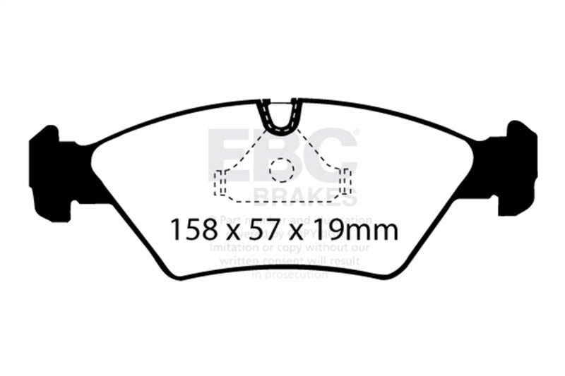 EBC 87-91 BMW M3 2.3 (E30) Yellowstuff Front Brake Pads - DP4414R