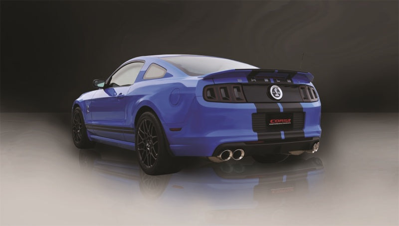 Corsa 2013-2014 Ford Mustang Shelby GT500 5.8L V8 Polished Sport Axle-Back + XO Exhaust - 14323