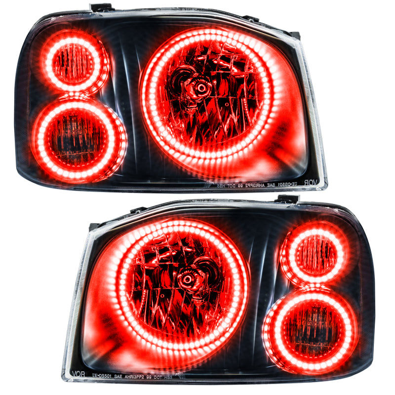 Oracle Lighting 01-04 Nissan Frontier Pre-Assembled LED Halo Headlights -Red SEE WARRANTY - 8905-003