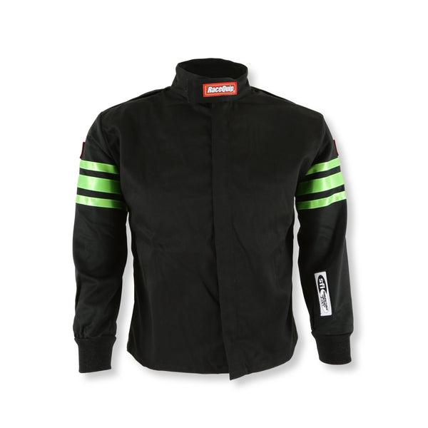 RaceQuip Green Trim SFI-1 JR. Jacket - Kids Large