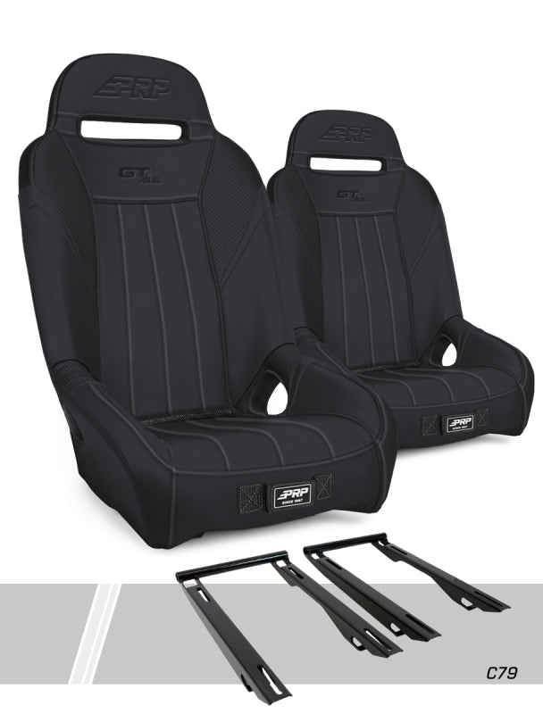 PRP Polaris RZR PRO XP GT/S.E. Suspension Seats Kit (Pair) - Black - A5701-PORXP-C79-201