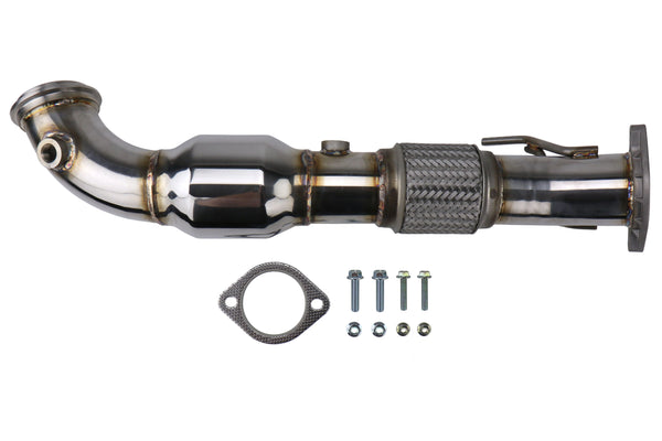 Invidia 13+ Ford Focus ST Down Pipe w/ High Flow Cat - HS13FFSDPC for 2013-2018 Ford Focus ST - front view