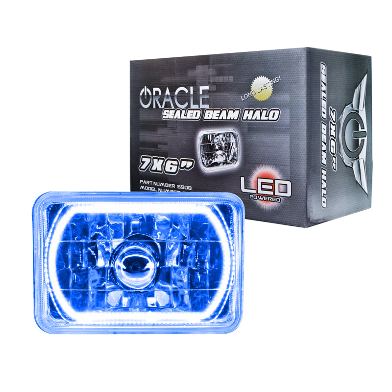 Oracle Pre-Installed Lights 7x6 IN. Sealed Beam - Blue Halo SEE WARRANTY - 6908-002