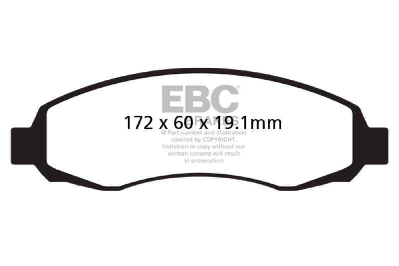 EBC 03-04 Dodge Dakota 2WD 3.7 Ultimax2 Front Brake Pads - UD962