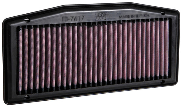 K&N 18-19 Triumph Street Triple 765cc Replacement Drop In Air Filter - TB-7617 for 2018-2020 Triumph Street Triple R - front 