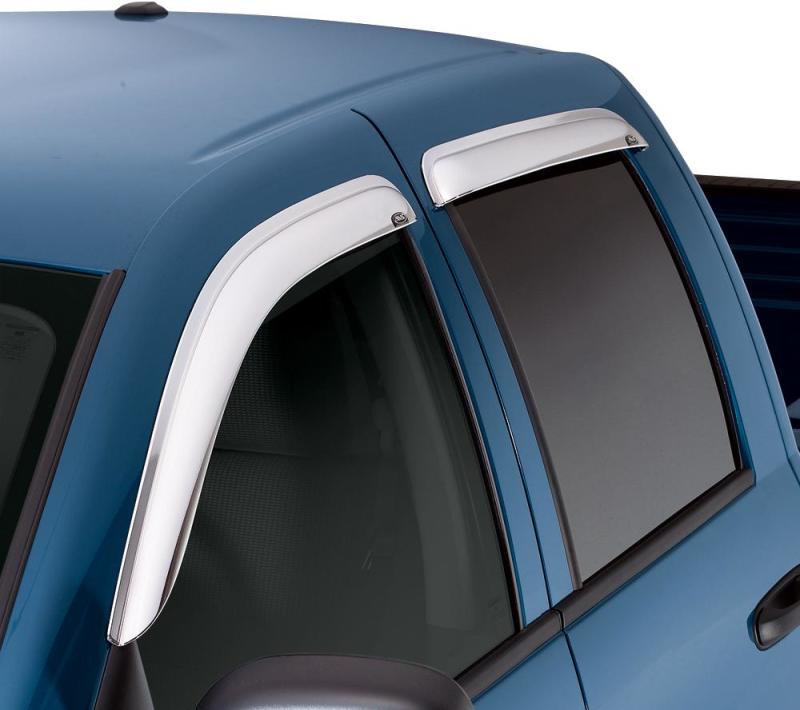AVS 06-08 Lincoln Mark LT Ventvisor Outside Mount Front &amp; Rear Window Deflectors 4pc - Chrome - 684443