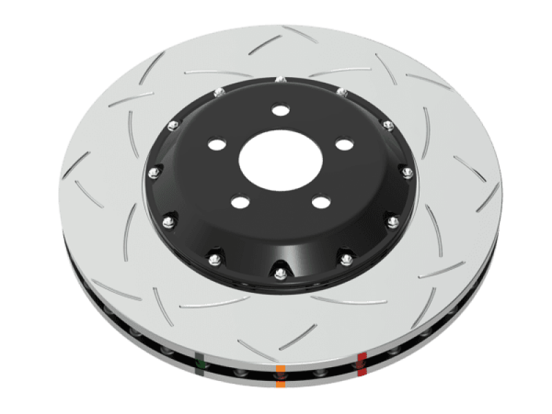 DBA 17-23 Tesla Model 3 Rear 5000 Series 2-Piece Slotted Rotor w/Black Hat - DBA53943BLKS