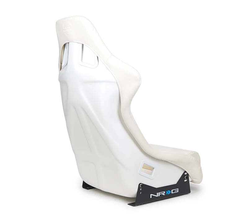 NRG FRP Bucket Seat White Vinyl Material (Large) - FRP-302WT-V - close-up view 2