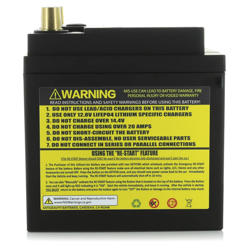 AntiGravity Group-26 Lithium UTV/Car Battery - AG-26-20-RS