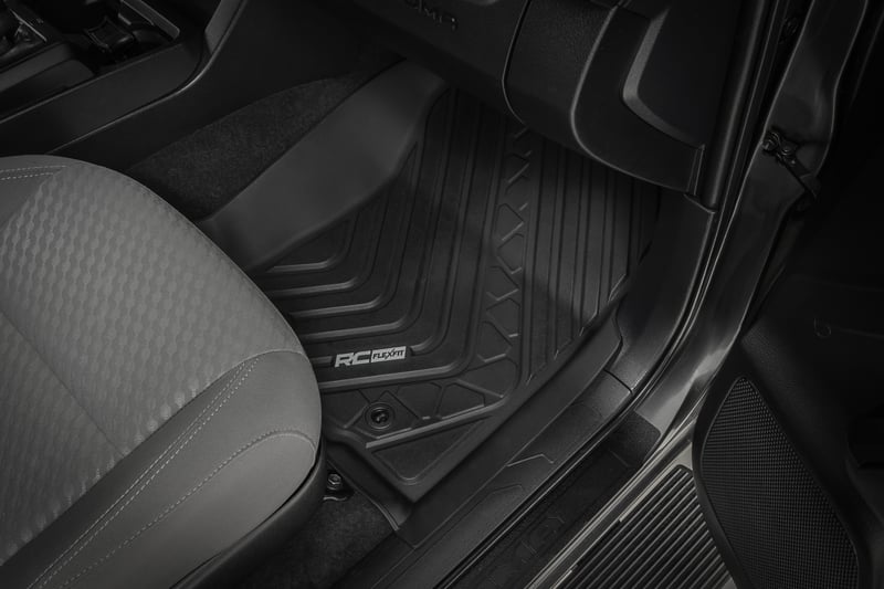 Rough Country - Flex-Fit Floor Mats - Front and Rear - Toyota Tacoma 2WD/4WD (2016-2023) - FF-71216 for 2016-2023 Toyota Taco