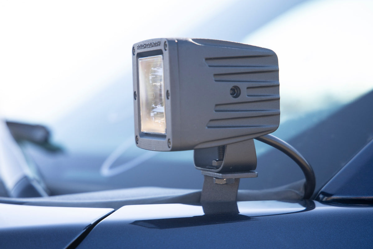 LED Light | Ditch Mount | 2&quot; Chrome Pair | Wide Angle | Ford F-150 (15-24)