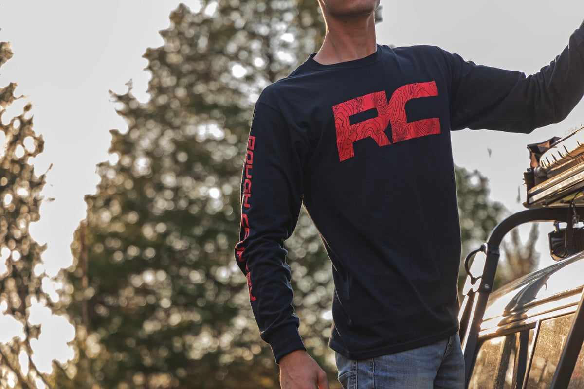 Rough Country Long Sleeve - RC Tread Sleeve - Black- SM - 84099SM by Rough Country - installed view