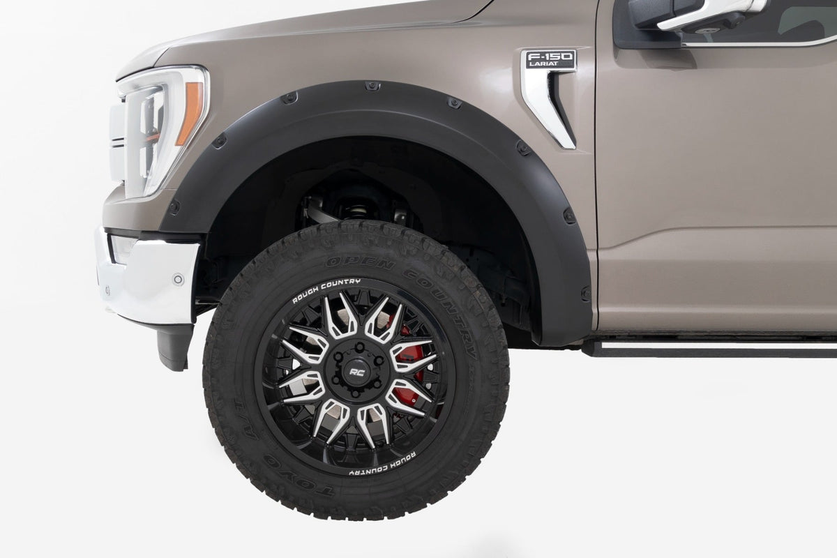 Rough Country - Pocket Fender Flares - E9 Argon Blue - Ford F-150 2WD/4WD (2021-2026) - F-F20911B-E9
