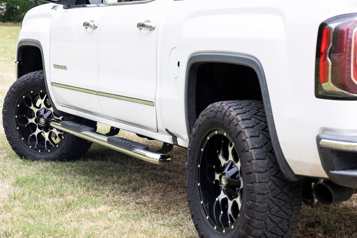 Oval Nerf Steps | Stainless | Crew Cab | DEF Tank | Chevy/GMC 1500/2500HD/3500HD (07-19 &amp; Classic)