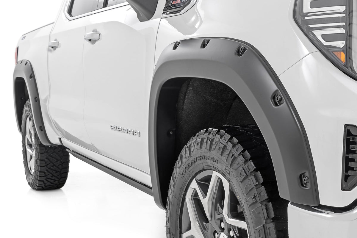 Rough Country - Pocket Fender Flares - G42 Coastal Dune - GMC Sierra 1500 2WD/4WD (2019-2026) - F-C11950A-G42