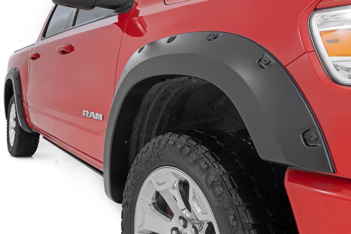 Rough Country - Pocket Fender Flares - PAR Maximum Steel - Ram 1500 2WD/4WD (2019-2024) - F-D10914A-PAR by Rough Country - in