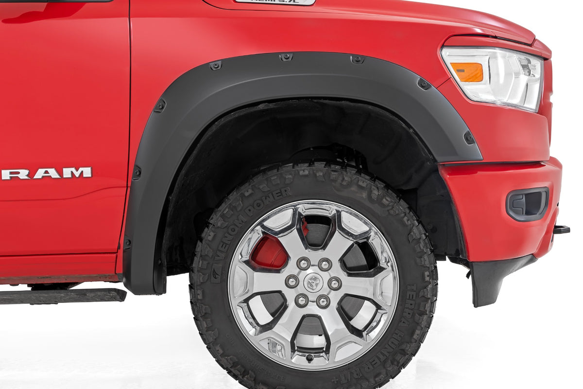 Rough Country - Pocket Fender Flares - PAR Maximum Steel - Ram 1500 2WD/4WD (2019-2024) - F-D10914A-PAR by Rough Country - al