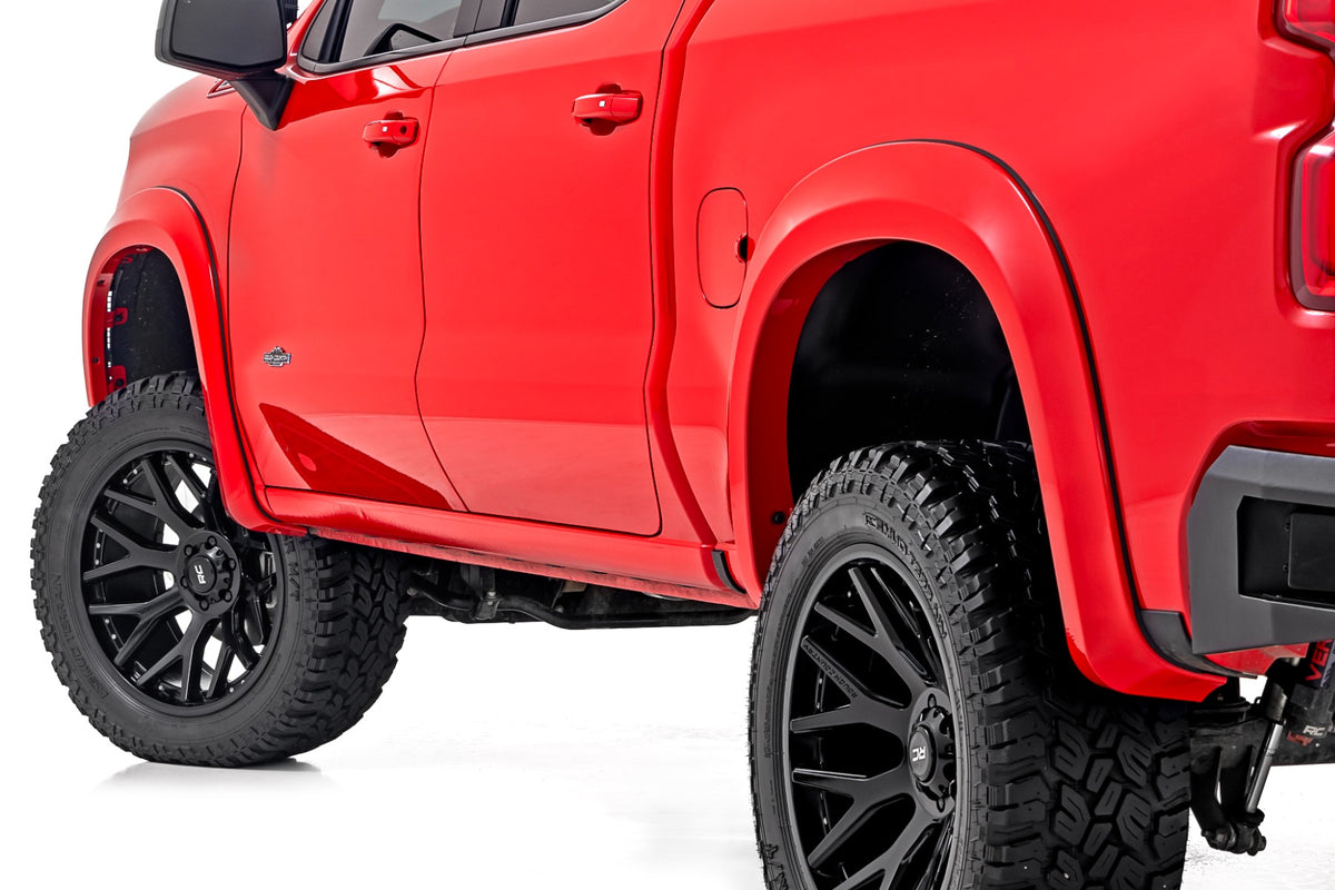 Rough Country - Fender Flares - Sport - GA0 Northsky Blue - Chevy Silverado 1500 2WD/4WD (2019-2025 & Classic) - S-C12210-GA0