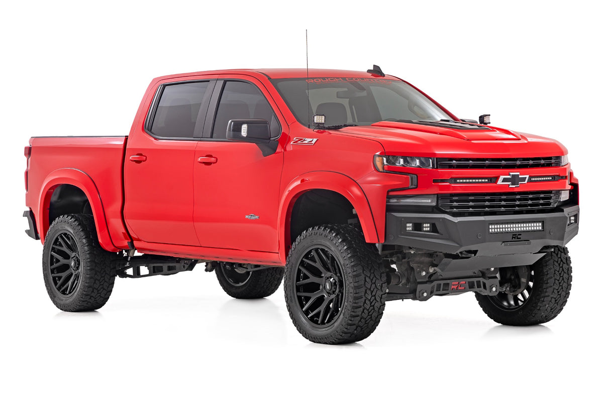 Rough Country - Fender Flares - Sport - GA0 Northsky Blue - Chevy Silverado 1500 2WD/4WD (2019-2025 & Classic) - S-C12210-GA0