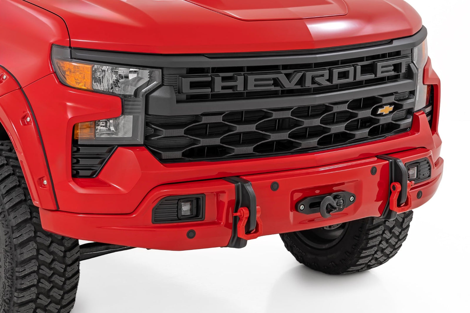 Rough Country - Front FXS Bumper - 12000S - G7C Red Hot - Chevy Silverado 1500 2WD/4WD (23-26) - 13007-G7C