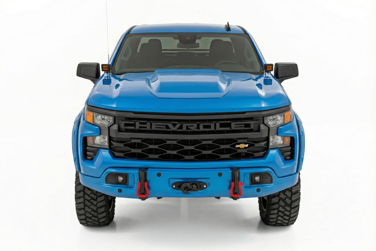 Rough Country - Front FXS Bumper - 12000S - GLT Glacier Blue - Chevy Silverado 1500 (23-26) - 13007-GLT
