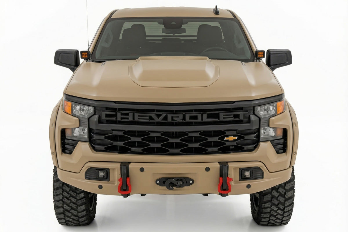 Rough Country - Front FXS Bumper - 12000S - GTL Sand Dune - Chevy Silverado 1500 (23-26) - 13007-GTL