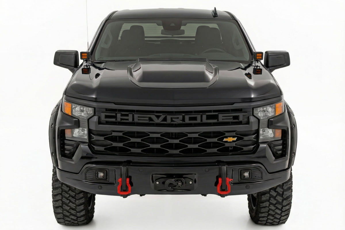 Rough Country - Front FXS Bumper - 12000S - GBA Black - Chevy Silverado 1500 2WD/4WD (23-26) - 13007-GBA