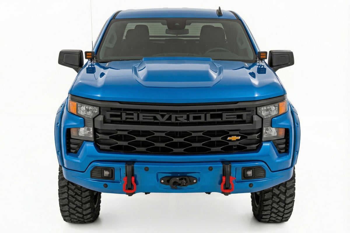 Rough Country - Front FXS Bumper - 12000S - GA0 North Sky Blue - Chevy Silverado 1500 (23-26) - 13007-GA0