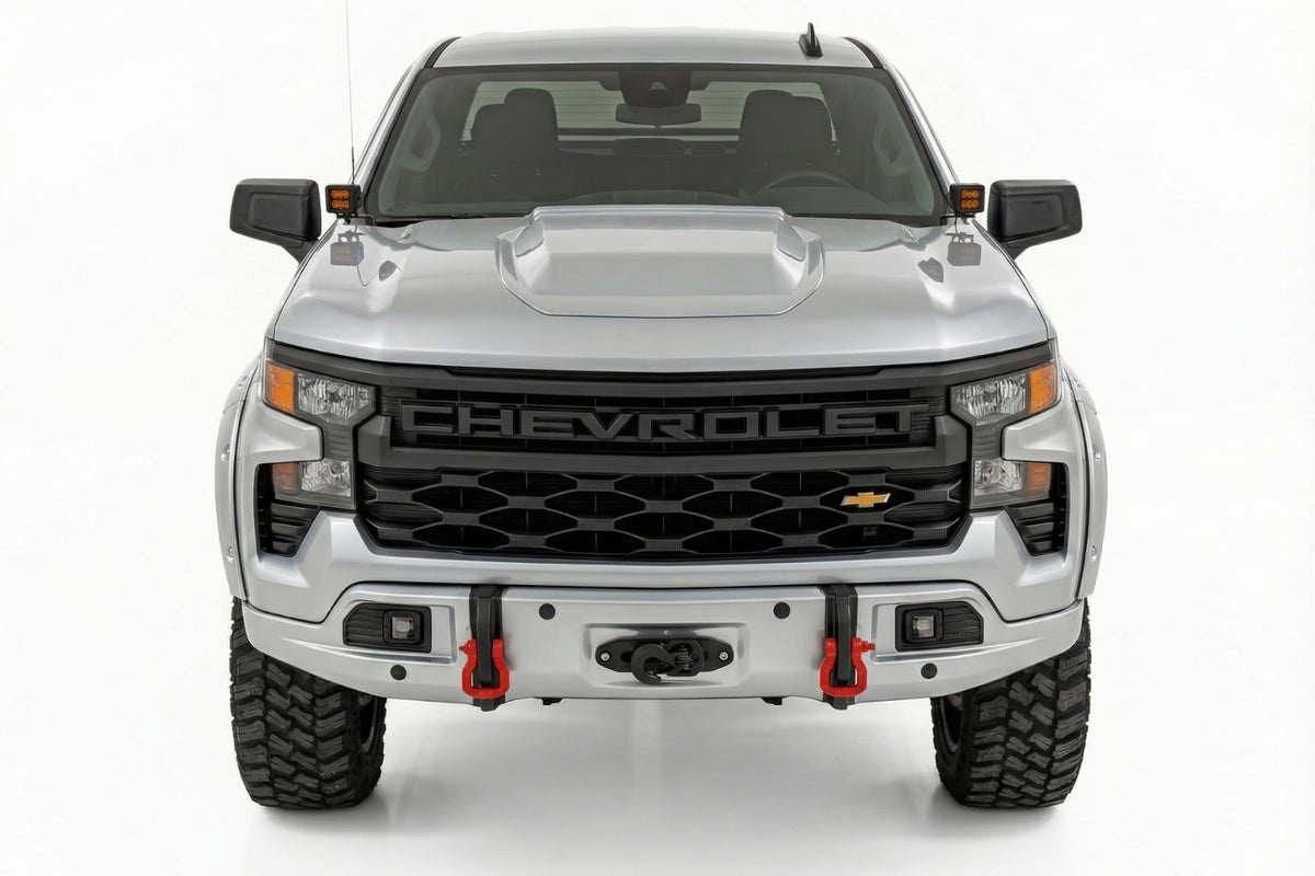 Rough Country - Front FXS Bumper - 12000S - GAN Silver Ice Metallic - Chevy Silverado 1500 (23-26) - 13007-GAN