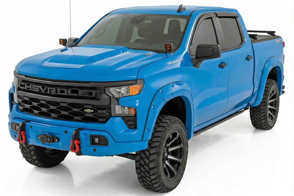 Rough Country - Front FXS Bumper - 12000S - GLT Glacier Blue - Chevy Silverado 1500 (23-26) - 13007-GLT