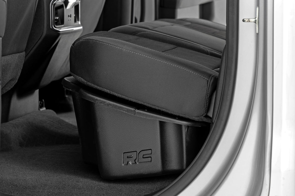 Rough Country - Under Seat Storage with Locking Lid - Double Cab - Chevy/GMC 1500/2500HD/3500HD (19-26) - RC0994