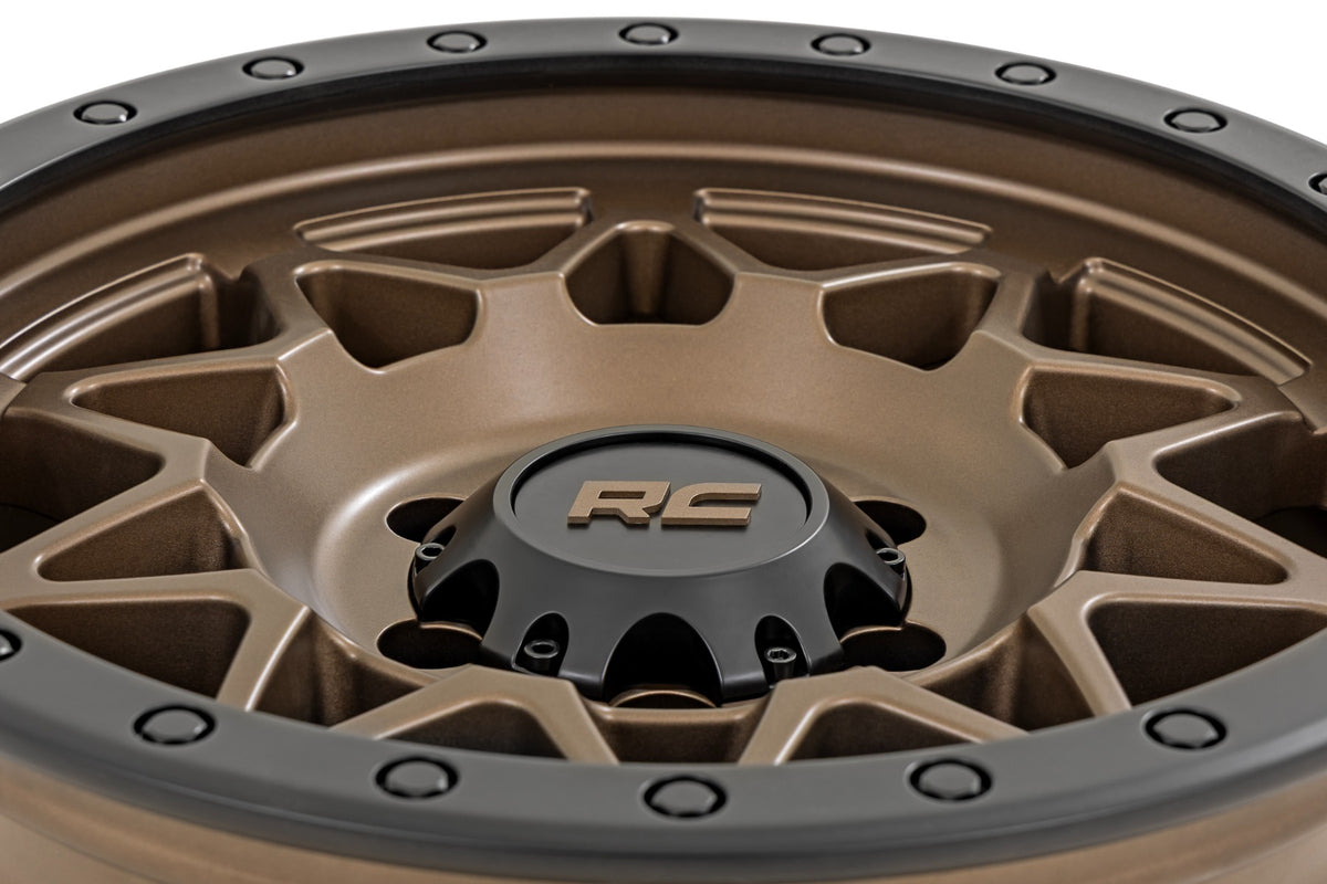 Rough Country 78 Series Wheel/Simulated Beadlock/Bronze/Black/18x9/5x5/0mm - 78180918 by Rough Country - installed view