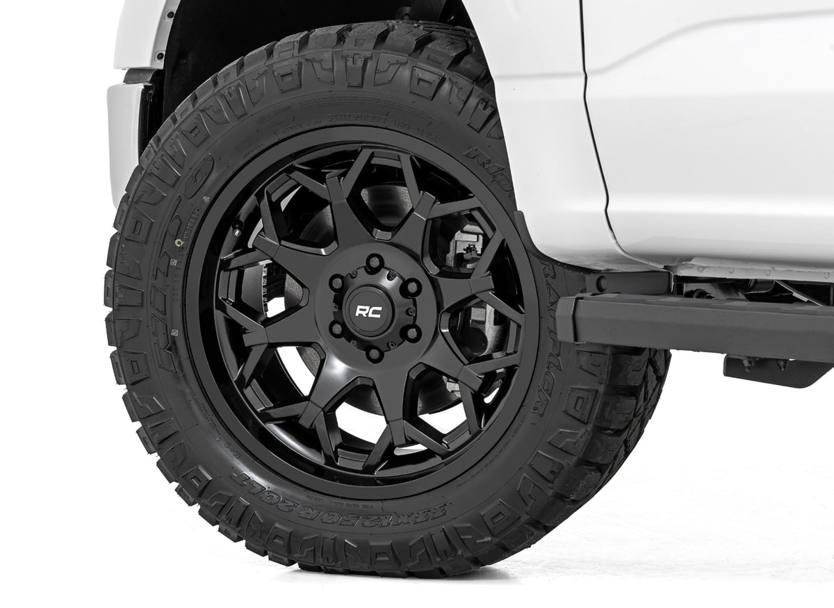 Rough Country - Rough Country 80 Series Wheel - One-Piece - Semi Gloss Black - 20x10 - 5x5 - -19mm - 80201813A