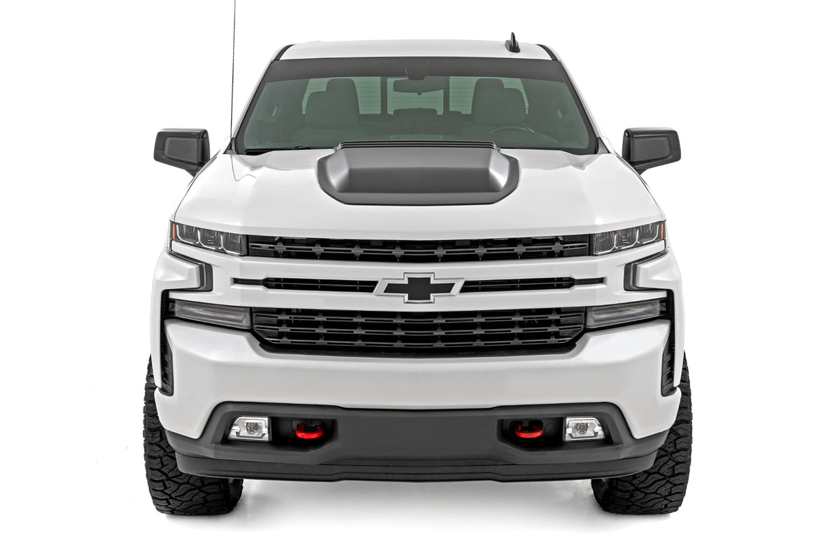 Rough Country - Hood Scoop - GXG Tungsten - Chevy Silverado 1500 2WD/4WD (2019-2025 & Classic) - HS10010-GXG for 2019-2024 Ch