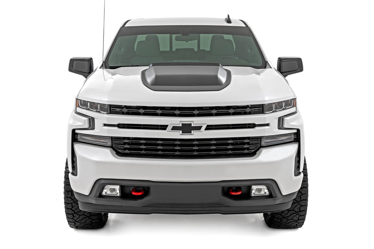 Rough Country - Hood Scoop - GNO Slate Gray - Chevy Silverado 1500 2WD/4WD (2019-2025 & Classic) - HS10010-GNO for 2019-2024 