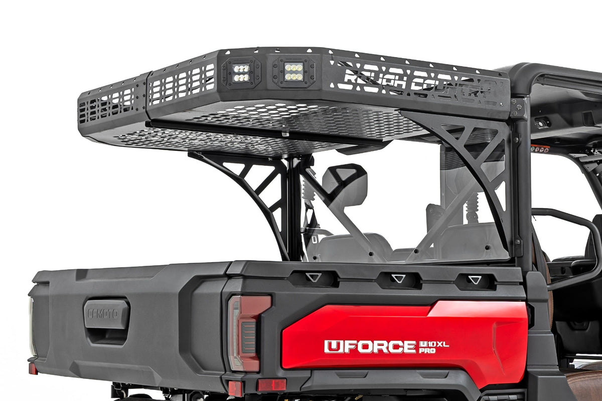 Rough Country - Cargo Rack - Dual 2" Black LED Pairs - Flush Mount - CFMOTO U10 1000 PRO