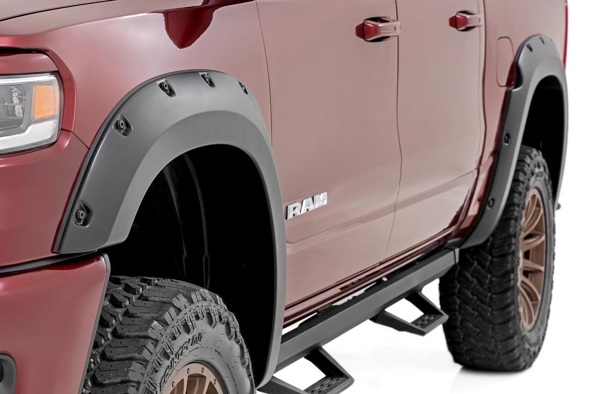 Rough Country - Pocket Fender Flares - PBJ Hydro Blue - Ram 1500 2WD/4WD (2025) - F-D319205-PBJ by Rough Country - close-up