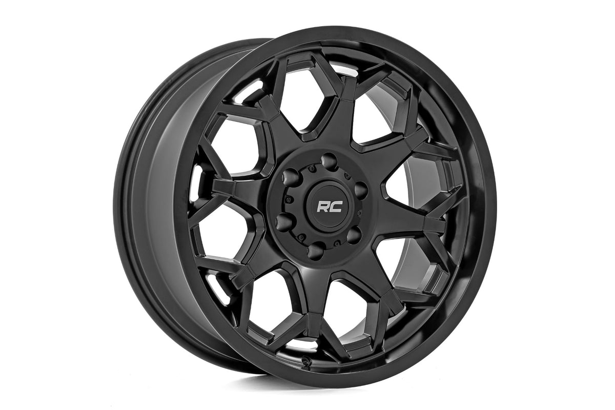 Rough Country - Rough Country 80 Series Wheel - One-Piece - Semi Gloss Black - 20x10 - 5x5 - -19mm - 80201813A