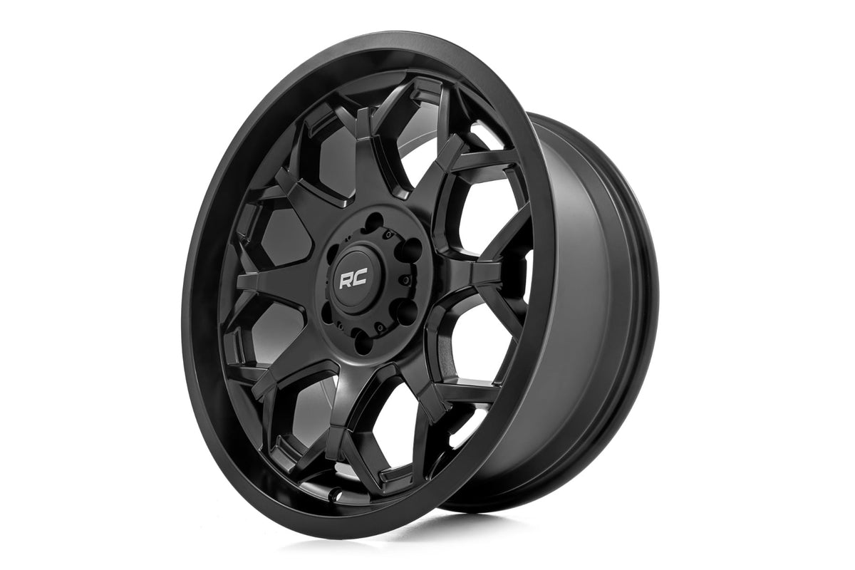 Rough Country - Rough Country 80 Series Wheel - One-Piece - Semi Gloss Black - 20x10 - 5x5 - -19mm - 80201813A