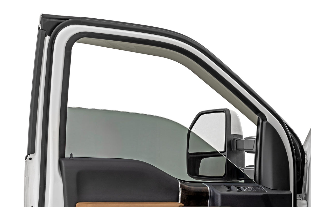 Rough Country - Side Window Deflectors - Tape On Rain Guard - Ford F-150 (17-24) F-250 (15-24) - 931524 by Rough Country - an