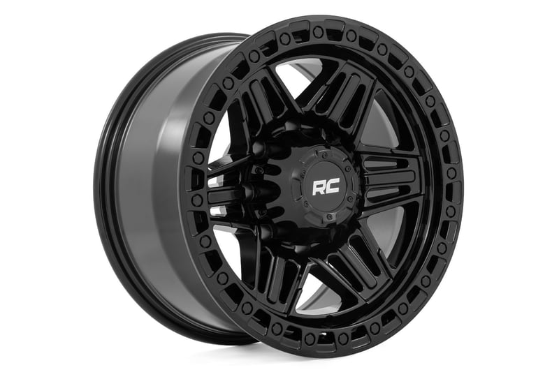 Rough Country - 76 Series Wheel - Simulated Bead Lock - Gloss Black - 17x9 / 5x4.5 / +0mm - 76170913 by Rough Country - detai