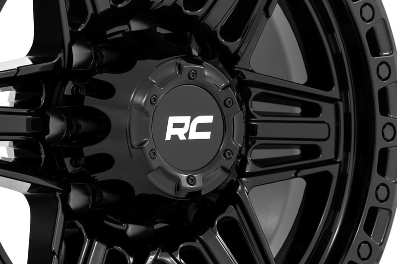 Rough Country - 76 Series Wheel - Simulated Bead Lock - Gloss Black - 17x9 / 5x4.5 / +0mm - 76170913 by Rough Country - alter