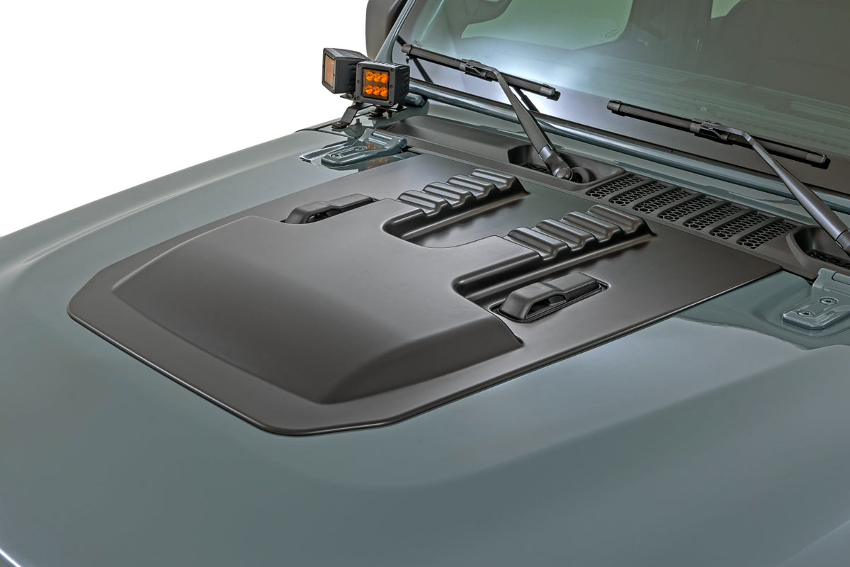 Rough Country - Hood Scoop - PDS Anvil - Jeep Gladiator JT/Wrangler JL 4WD (2018-2025) - HS60010-PDS by Rough Country - detai